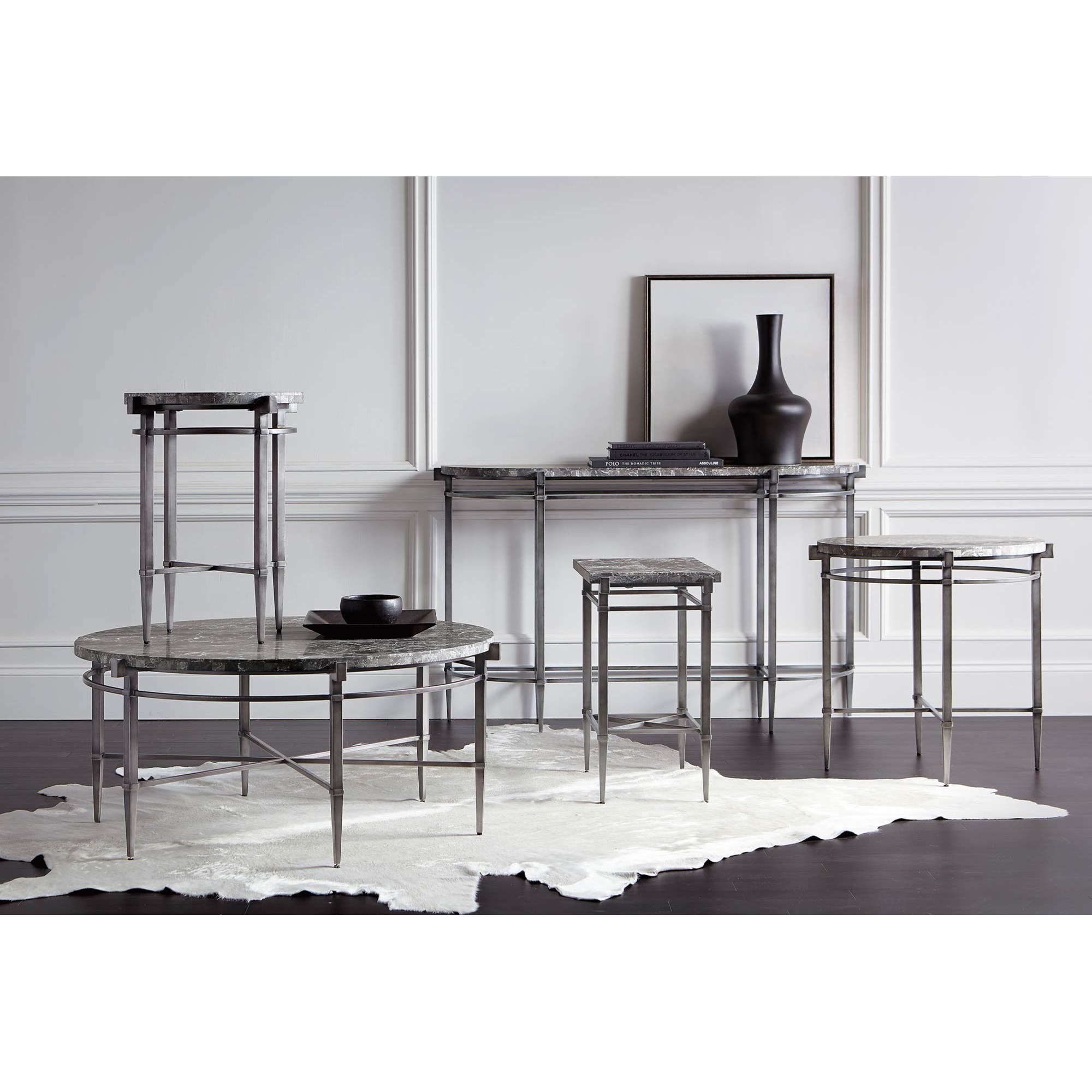 Bernhardt Mariposa 522111 Contemporary Drink Table with Stone Top